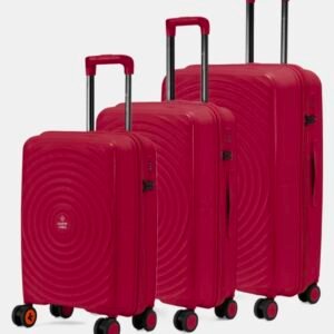 3 Luggage 8 wheel Trolley Bag Light weight Polypropylene Hard