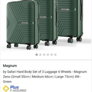 Safari hard body set of 3 Luggage 4 wheels large size 75 Cm